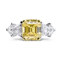 Fancy Vivid Yellow Diamond Ring