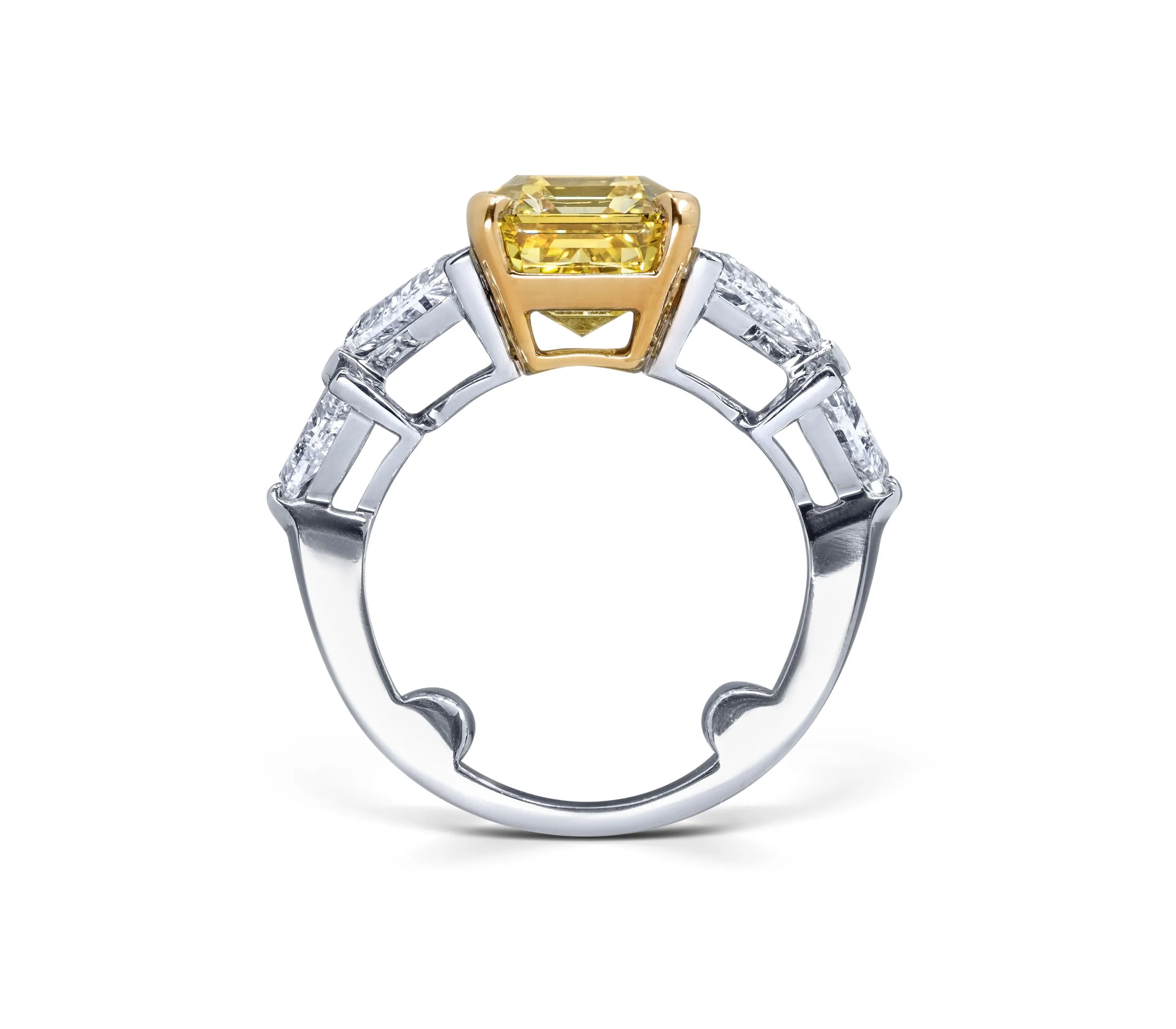 Fancy Vivid Yellow Diamond Ring