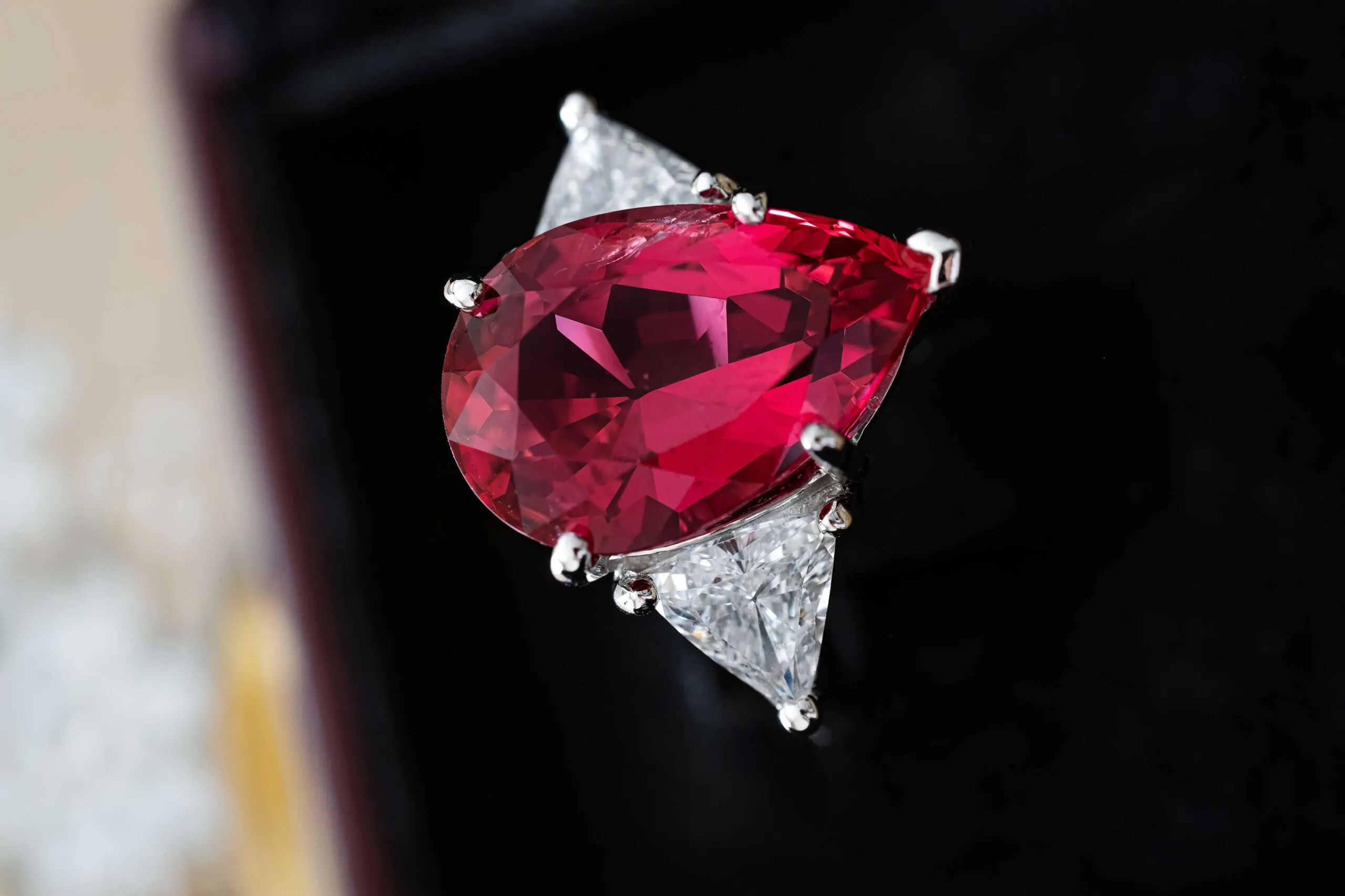 Mahenge Spinel and Diamond Ring