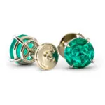 Colombian Emeralds Studs Earrings