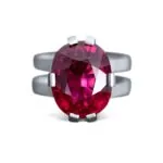 10.84-carat Oval Rubellite Ring