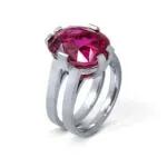 10.84-carat Oval Rubellite Ring