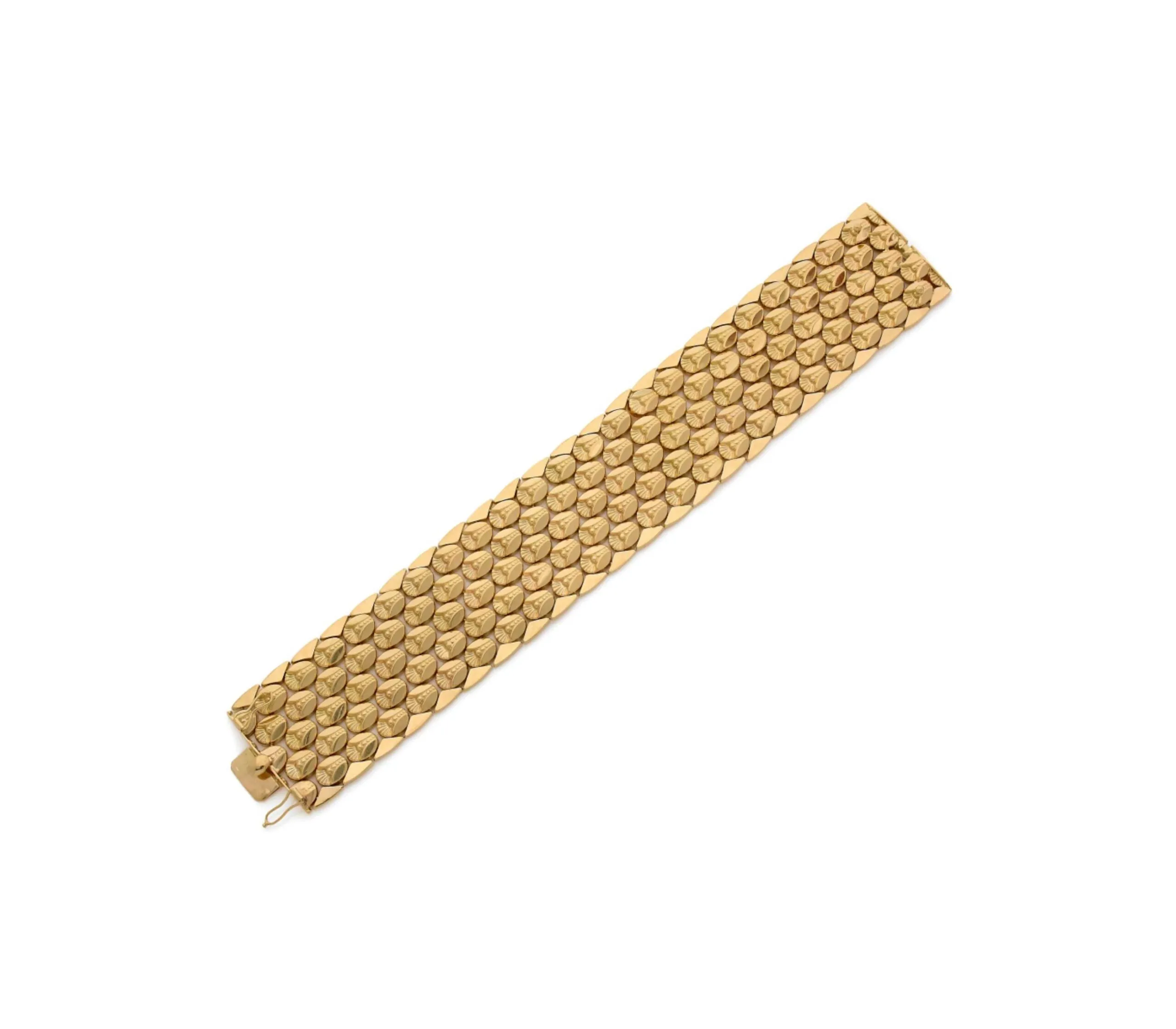 Bracelet Vintage Ruban Souple en Or 18K des Années 1950
