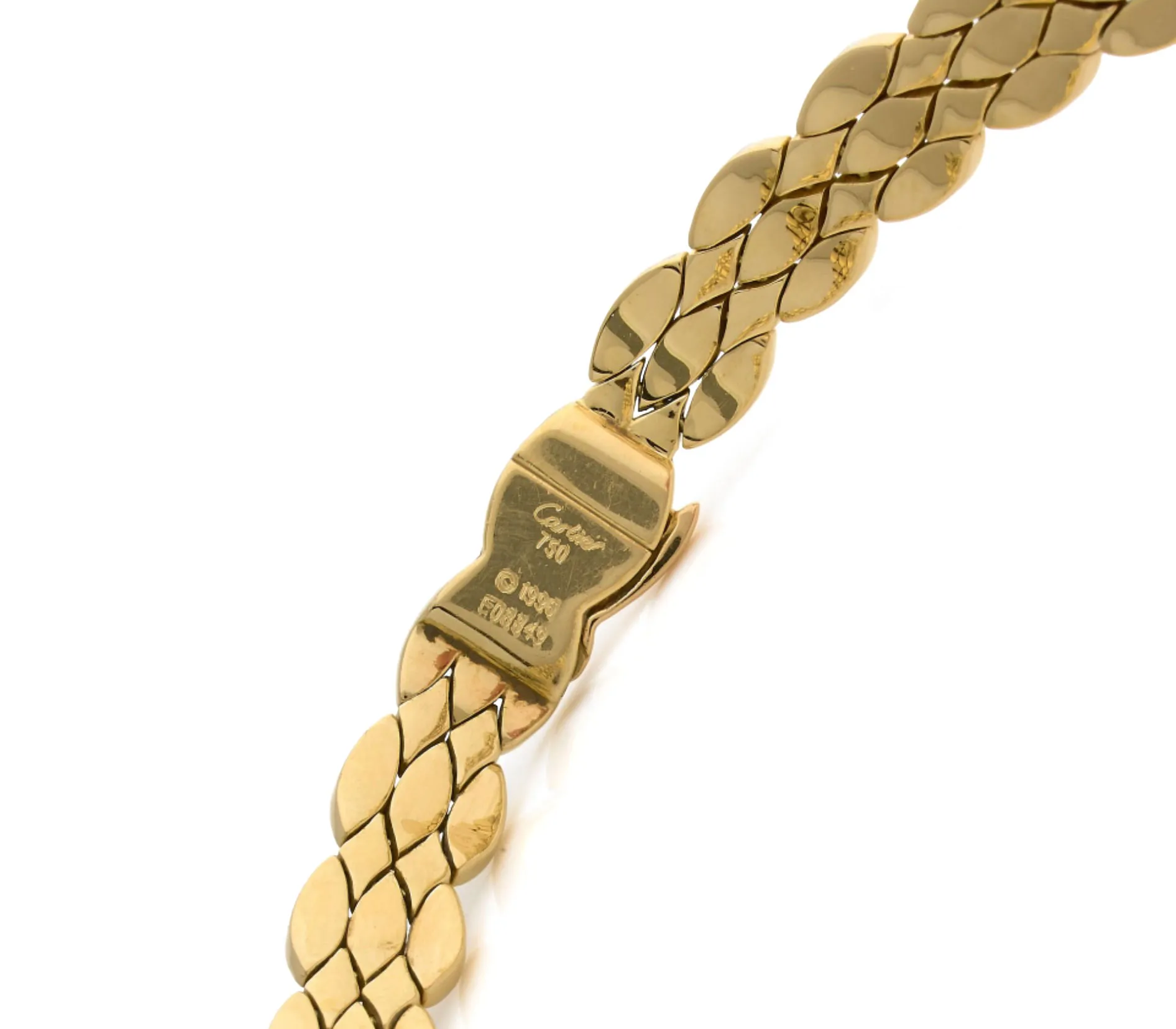 Collier Cartier Navette en Or et Diamants
