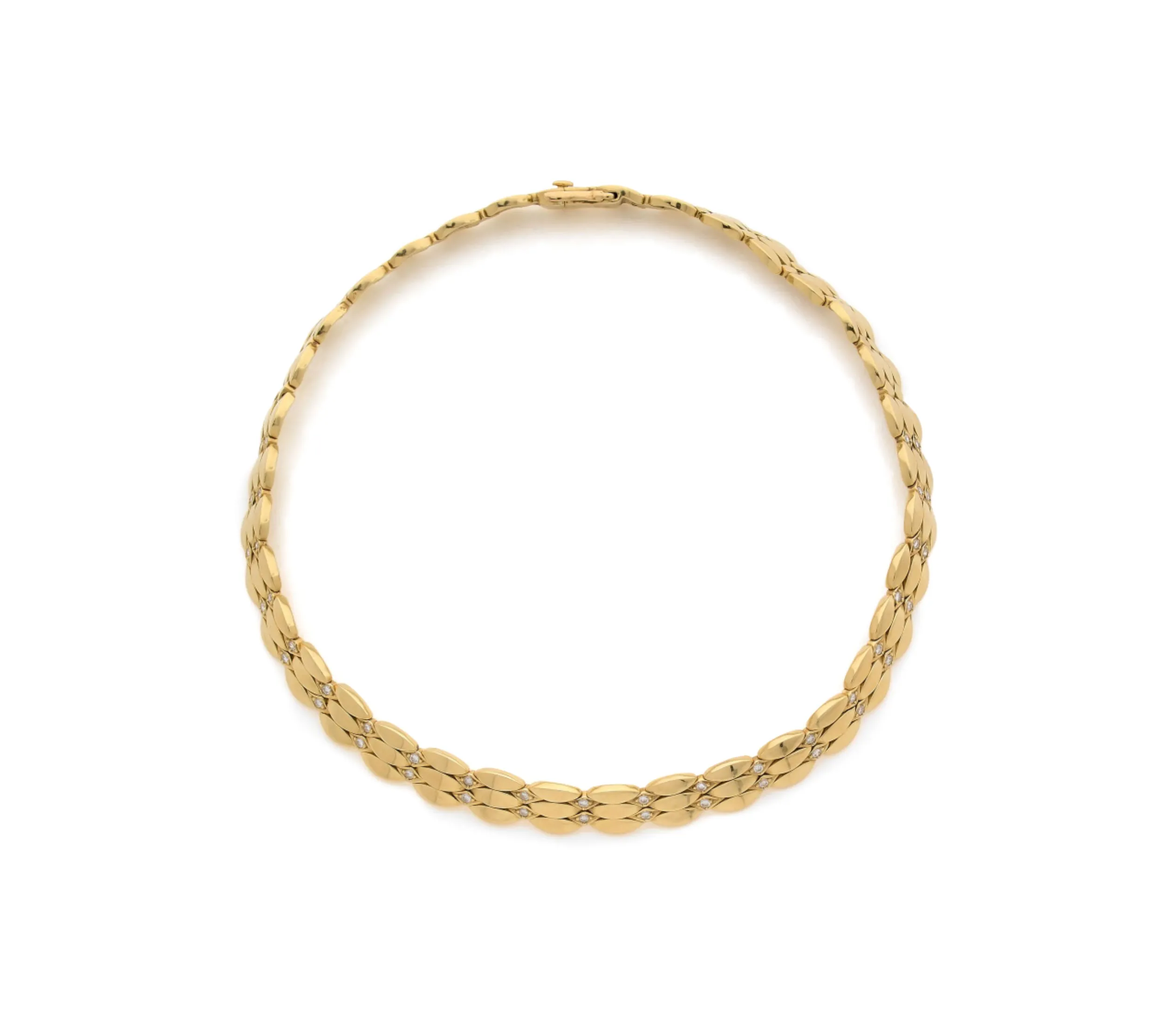 Collier Cartier Navette en Or et Diamants