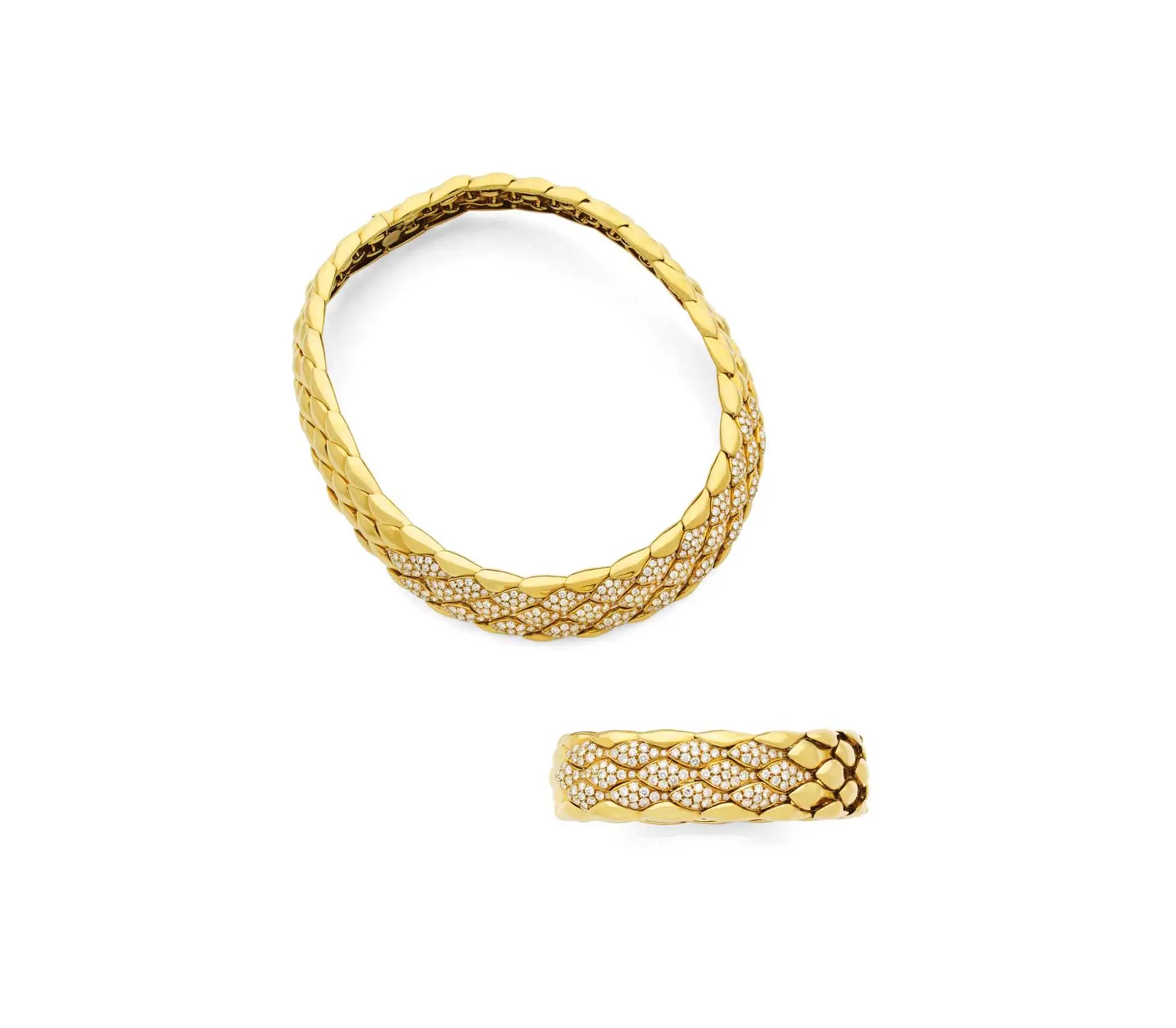 Parure FRED «Écailles» en Or et Diamants