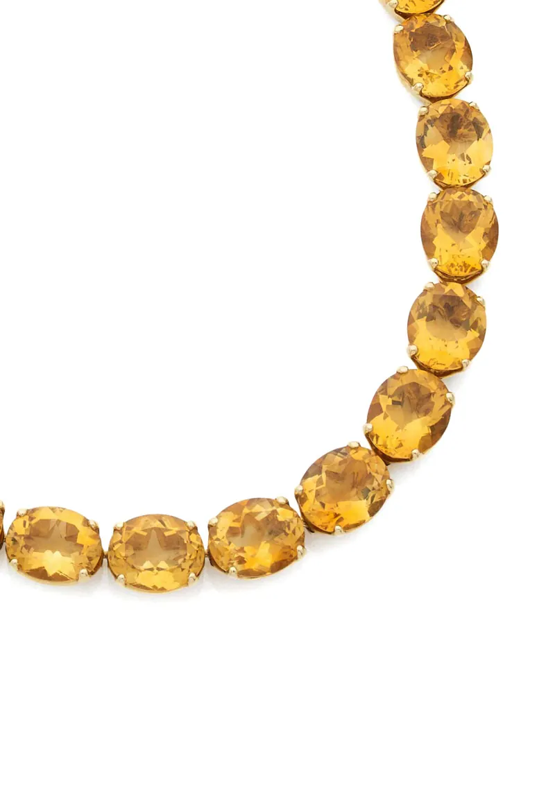 H. Stern Citrine & Diamond Necklace in 18K Gold