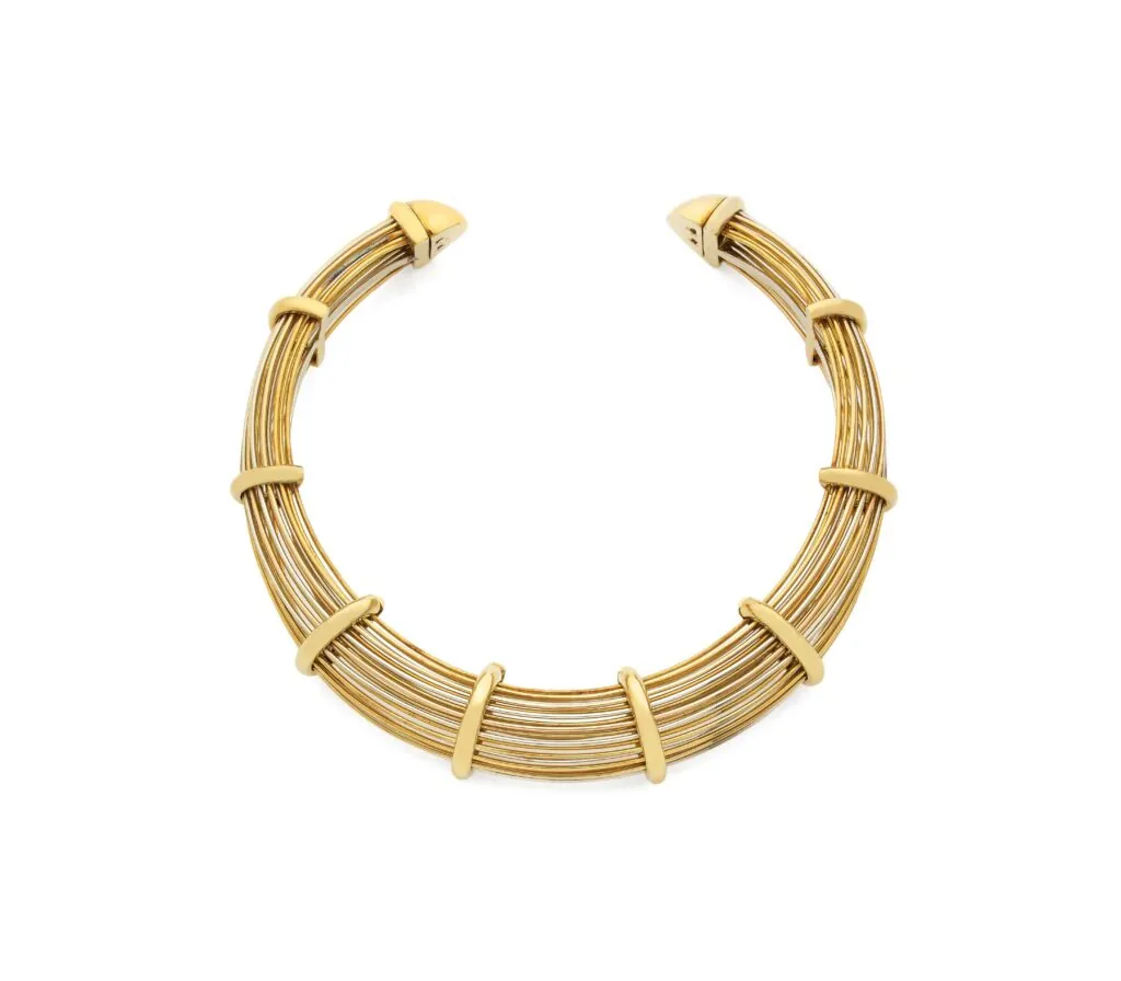 Poiray Multi-Gold Collar Necklace 1980s