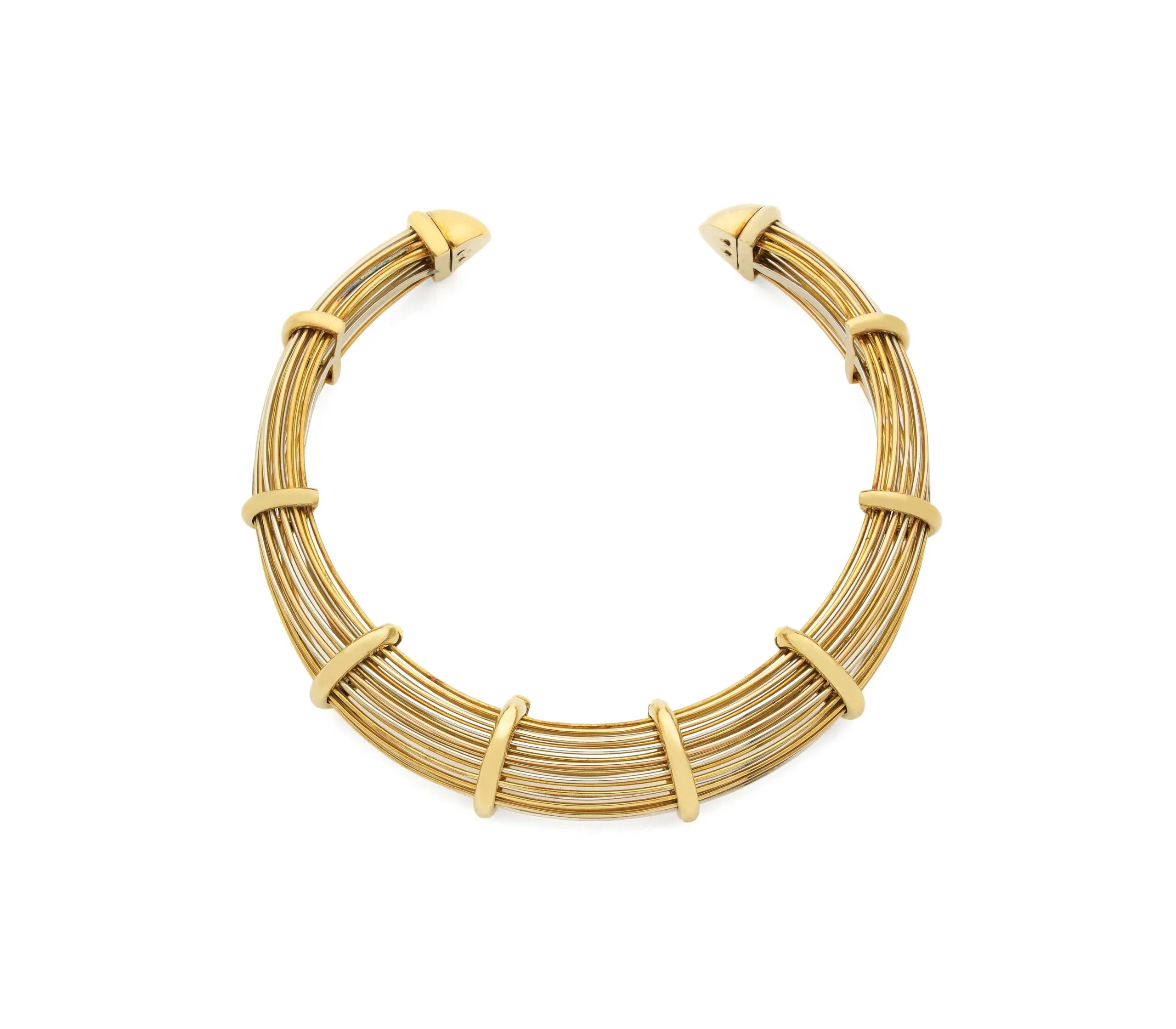 Poiray Multi-Gold Collar Necklace 1980s