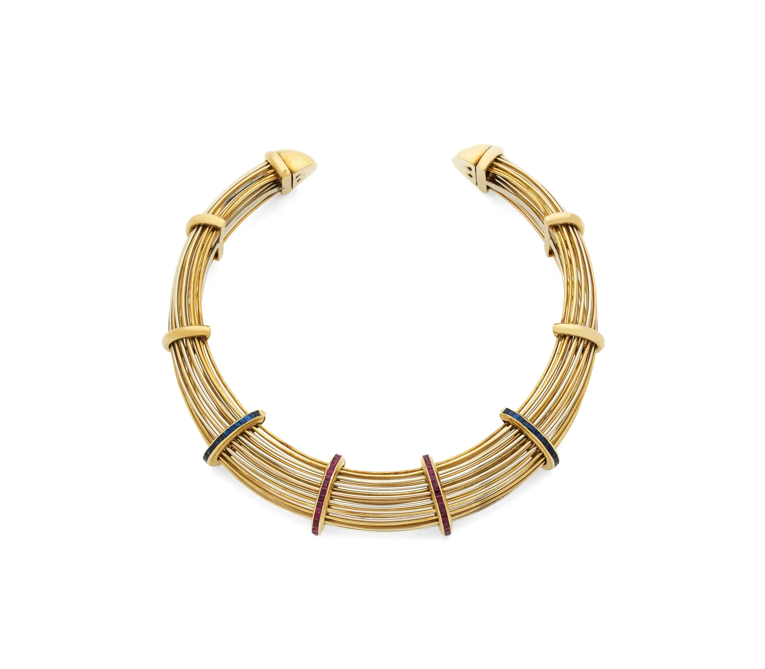 Poiray Multi-Gold Collar Necklace 1980s