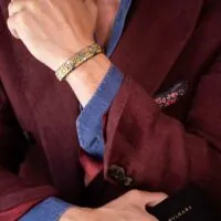 Bracelet Bulgari Parentesi en or et acier