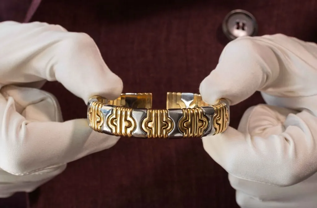 Bracelet Bulgari Parentesi en or et acier