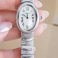 Cartier Baignoire Oval из белого золота