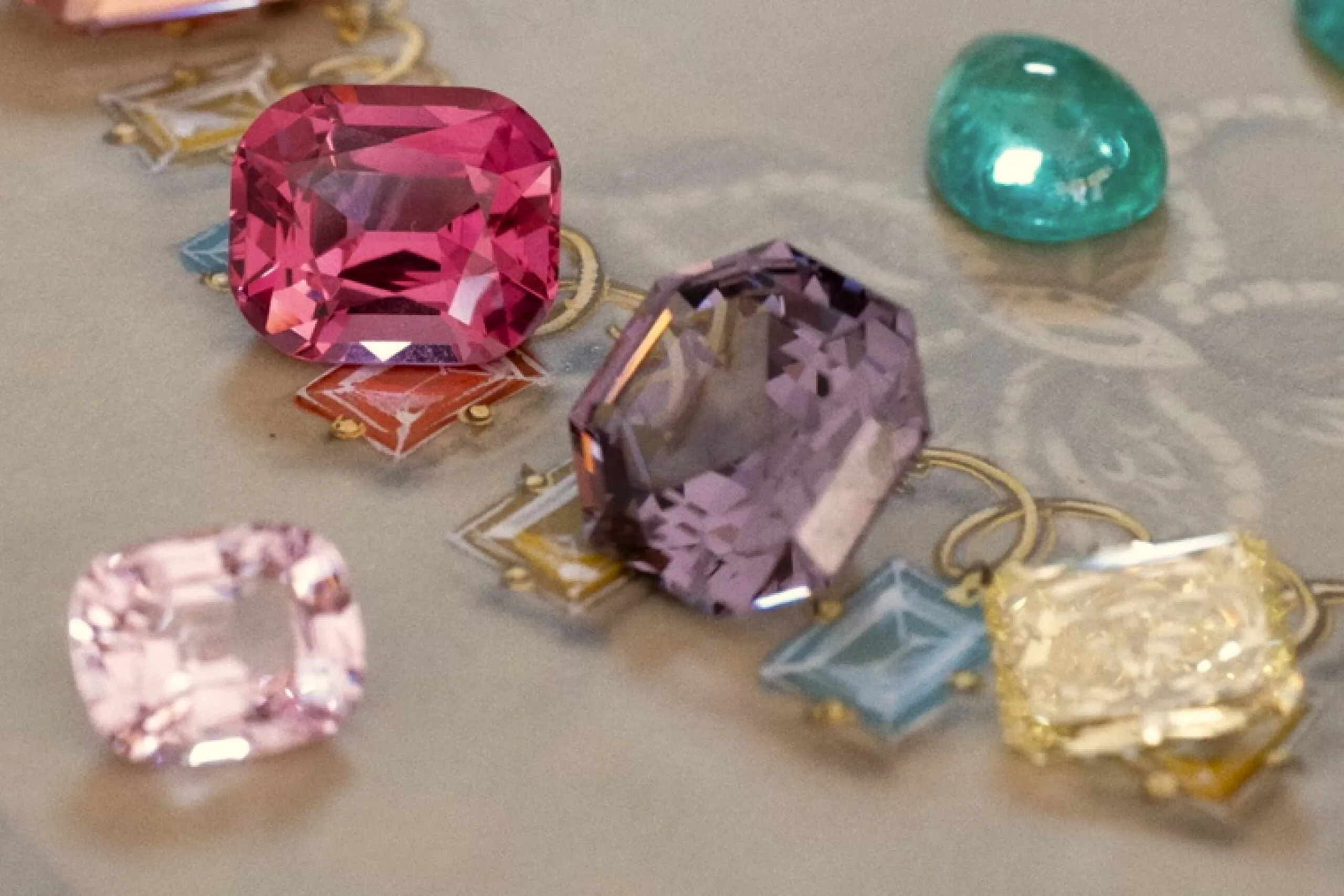 A collection of colored stones from our Gallery
