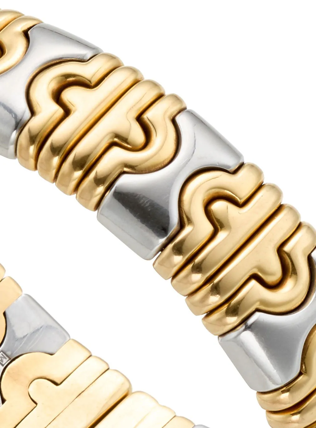 Браслет Bulgari Parentesi из золота и стали