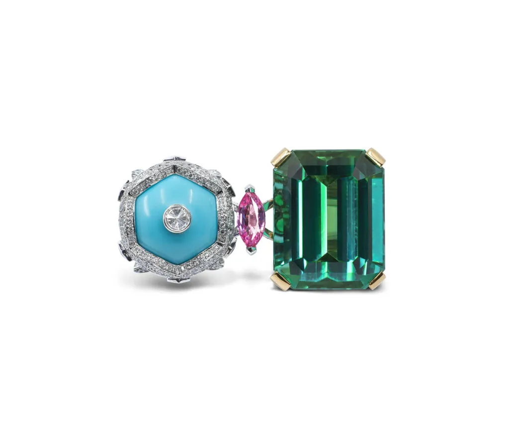 Van Cleef & Arpels Bals de Légende Turquoise and Tourmaline Ring