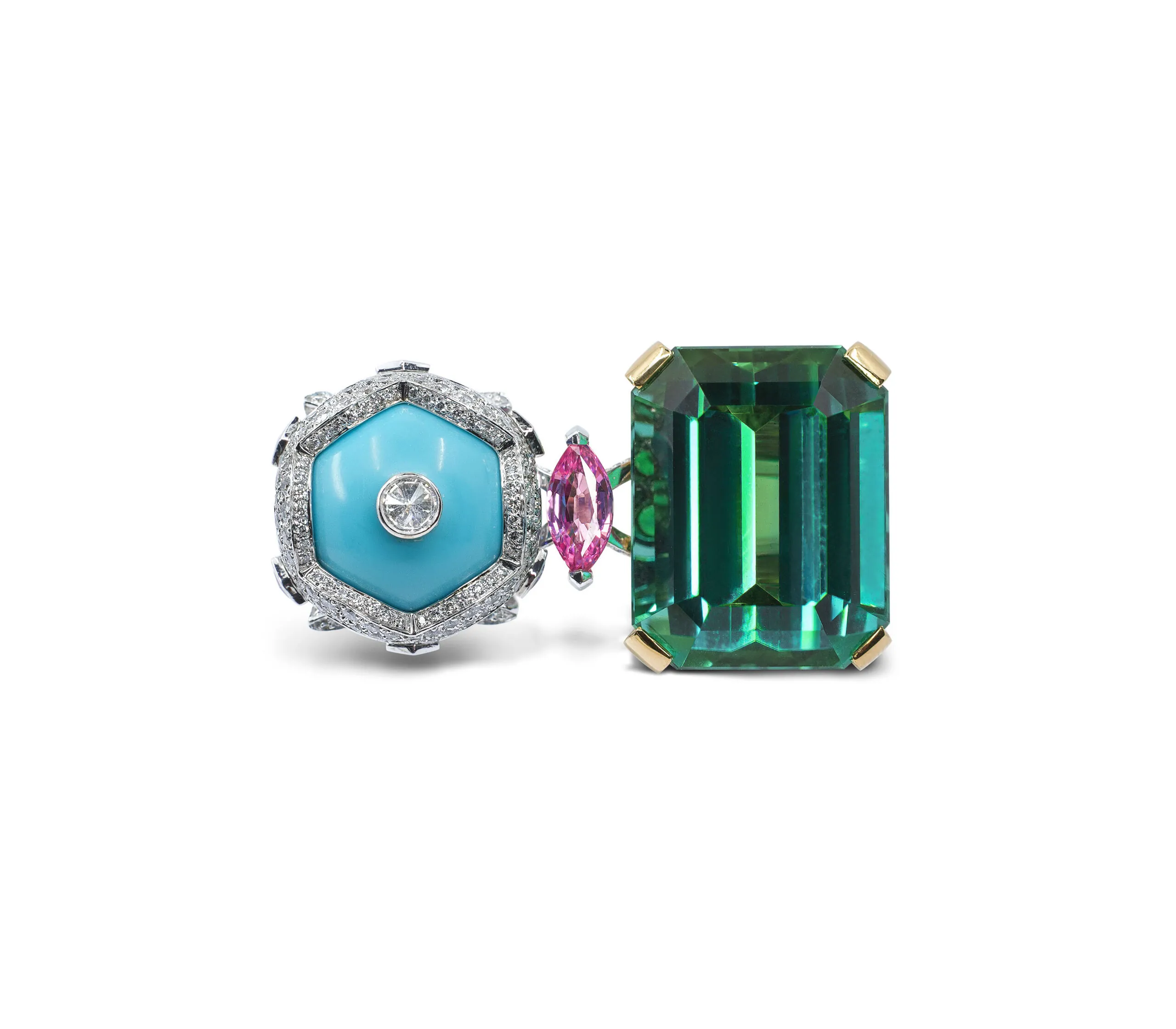 Van Cleef & Arpels Bals de Légende Turquoise and Tourmaline Ring