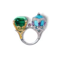 Van Cleef & Arpels Bals de Légende Turquoise and Tourmaline Ring