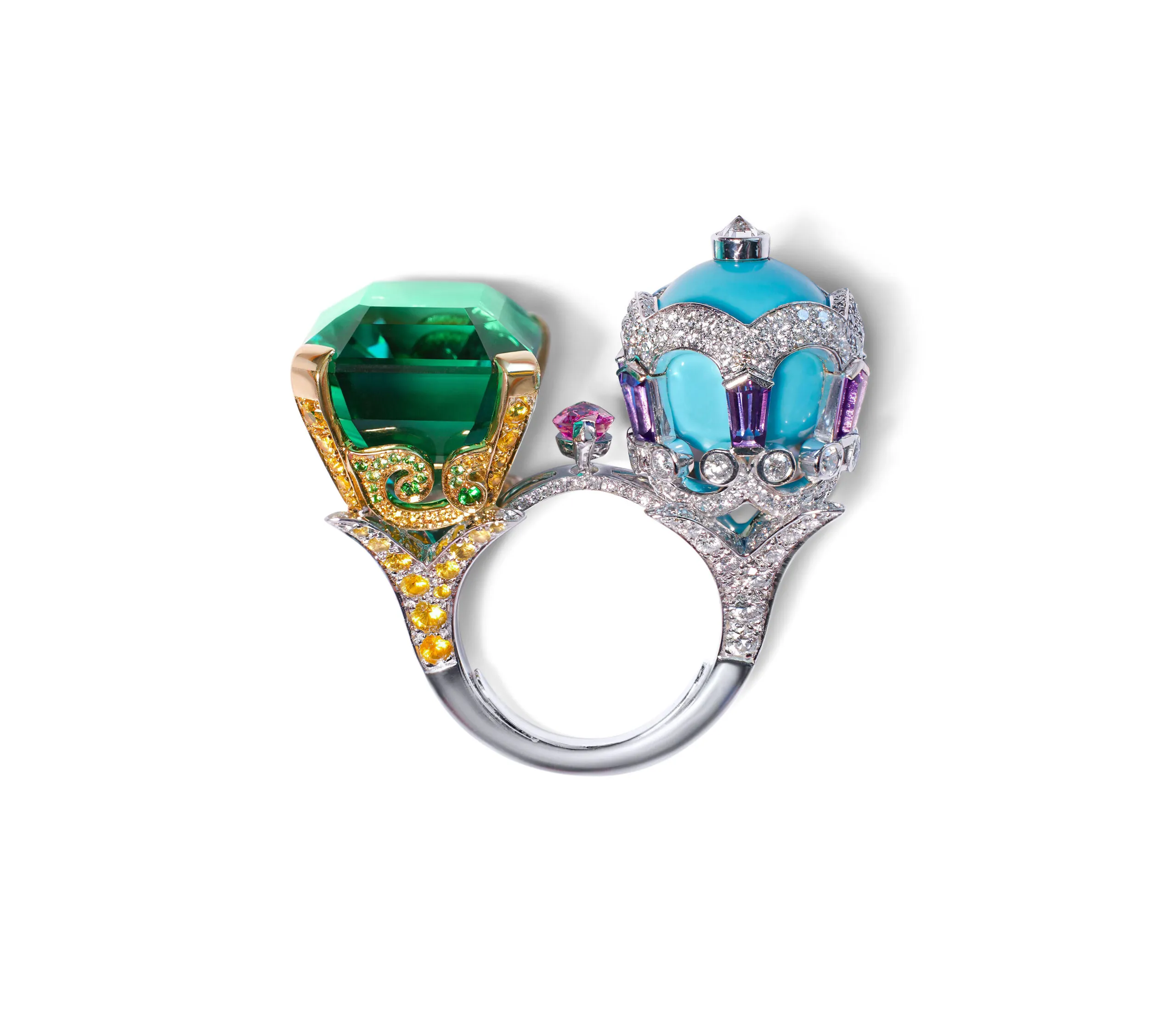Van Cleef & Arpels Bals de Légende Turquoise and Tourmaline Ring